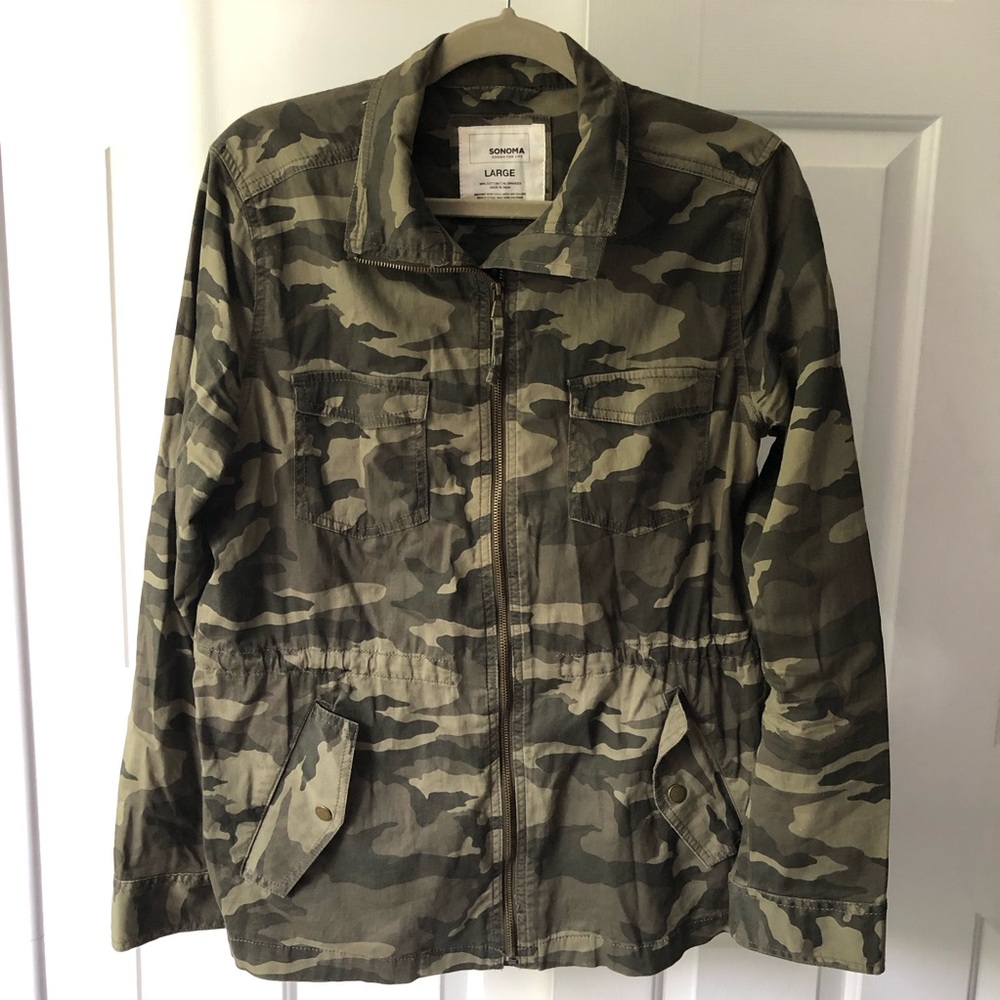 Sonoma Olive & Khaki Camo Utility Jacket